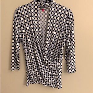 VINCE CAMUTO V Neck Wrap Top